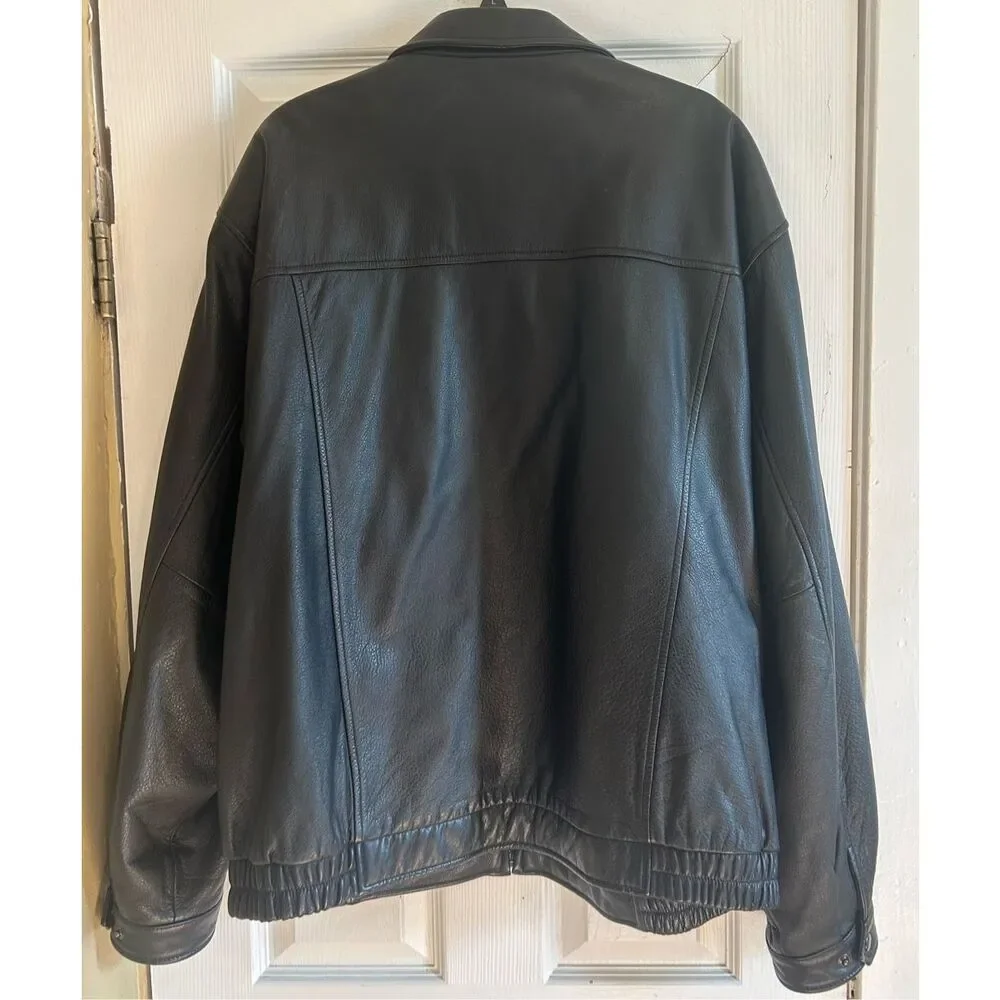 Croft & Barrow Men’s Leather Bomber Jacket Size XLT